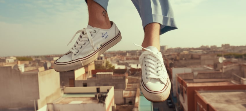 Zapatillas de moda y gafas de sol que combinan